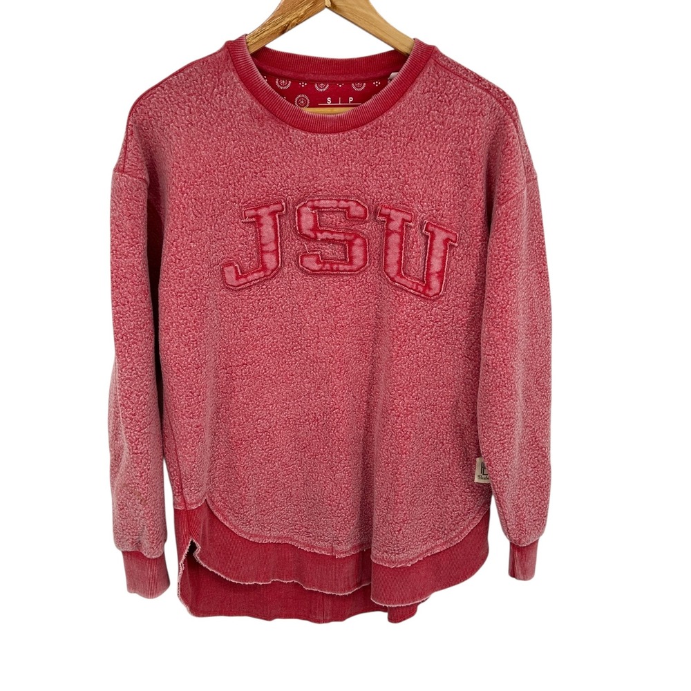 Pressbox JSU Jacksonville State  Womens Small Red Crew‎ Neck Pullover Sweatshirt